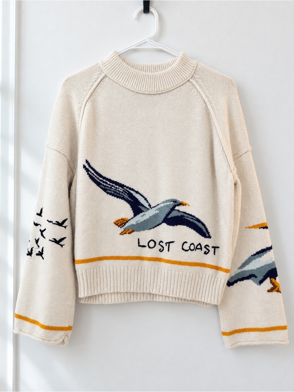 SOLD OUT Pilcro Lost Coast Long-Sleeve Crew-Neck Sweater Size S - Picture 3 of 5